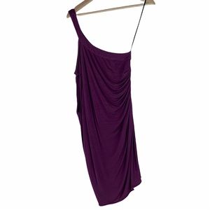 Black Halo Purple Dress One Shoulder